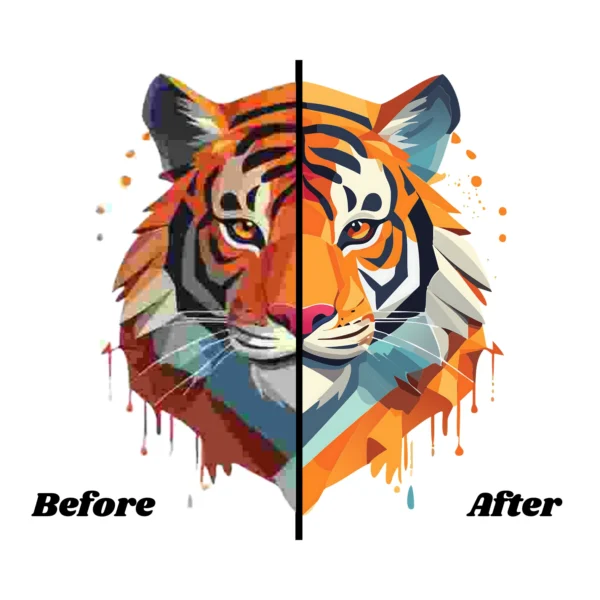 Vector art services — logo manually converted to clean vector artwork