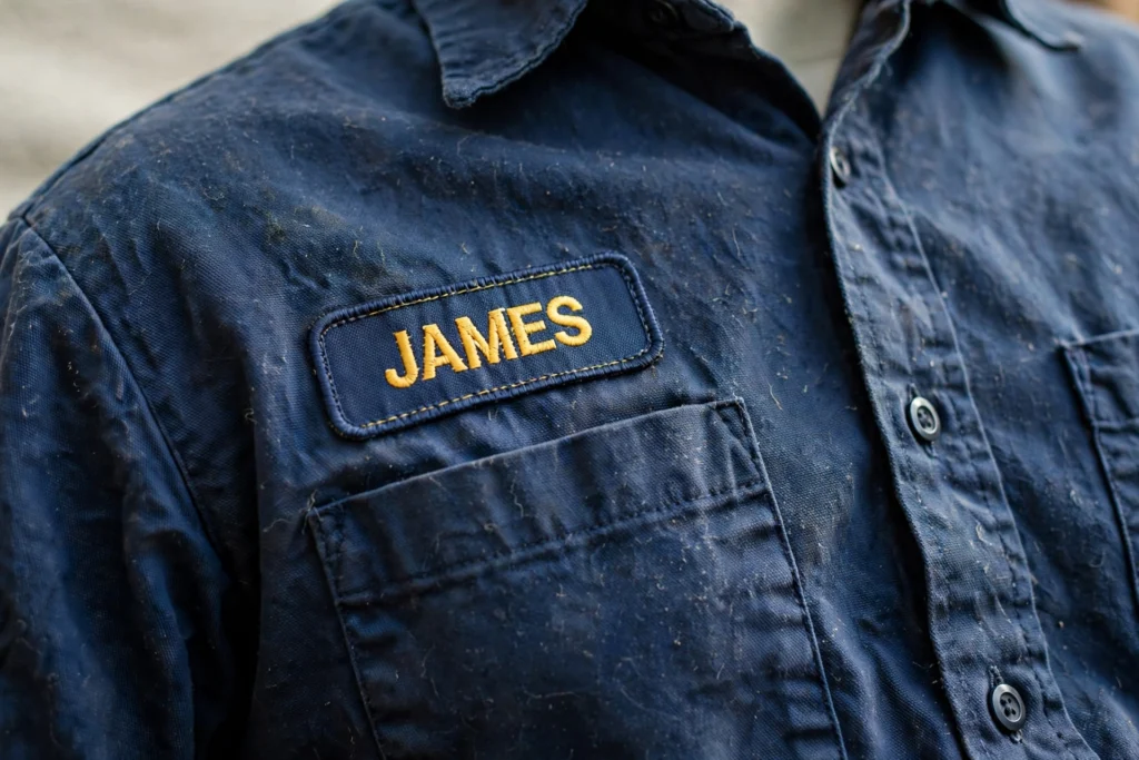 custom name patches - embroidery in action
